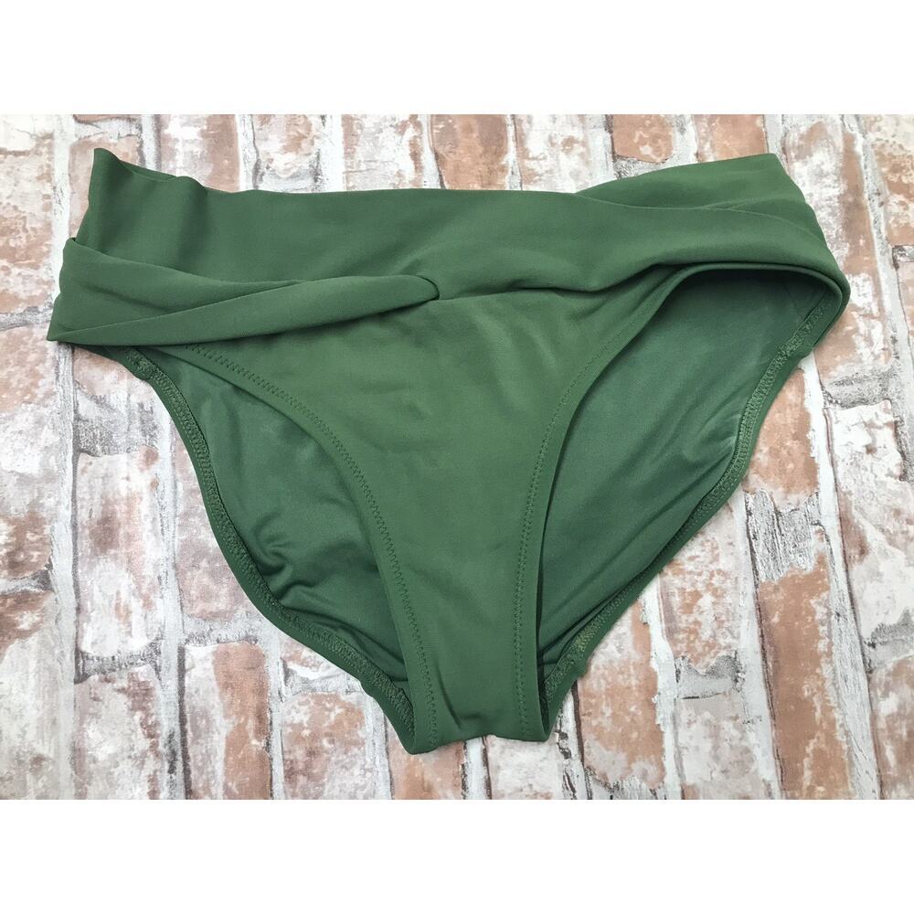 Pre-Owned Women Robin Piccone Ava Twist Bikini Bottoms Small Clover Green Swim